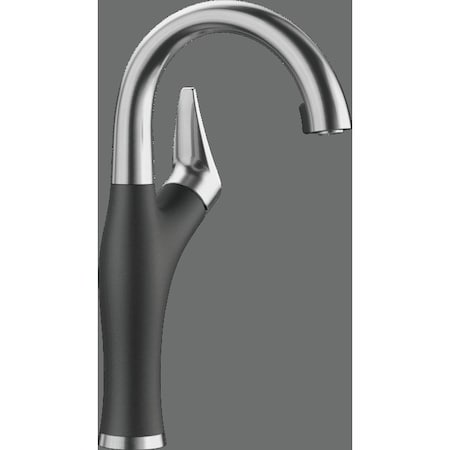 Blanco Artona Bar Faucet 1.5 GPM - PVD Steel/Anthracite 526378